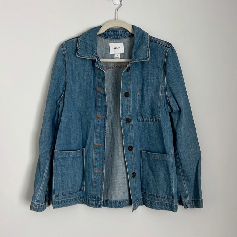 Cute Old Navy Jean-Jacket Light Wash Denim Size Medium